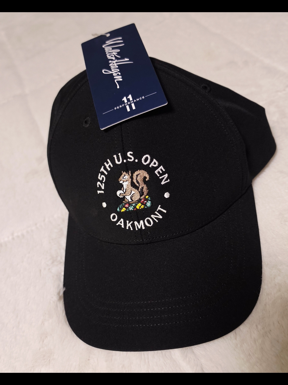 Walter Hagen Black Oakmont 125th U.S. Open Squirrel Embroidered Cap (H1-20)